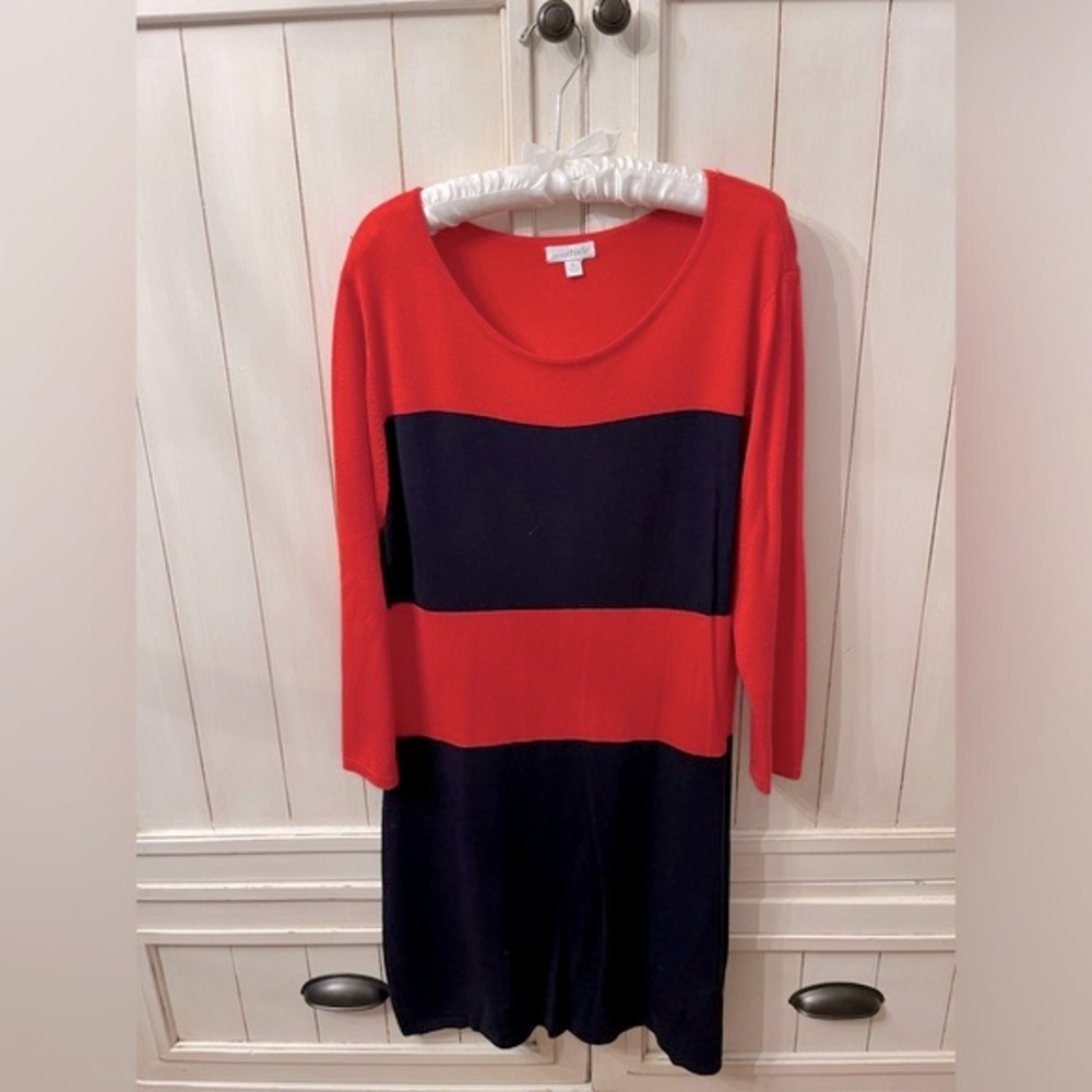 Charming Charles Colorblock Sweater Dress - SZ Large Excellent Condition